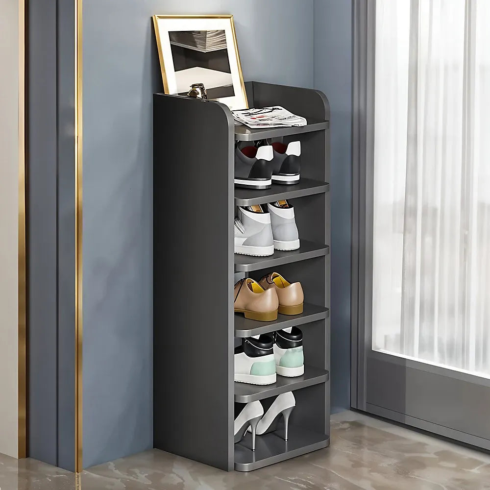 Narrow Tall Shoe Rack 6 Layer For Small Spaces Space Saver-Furniture Kingdom